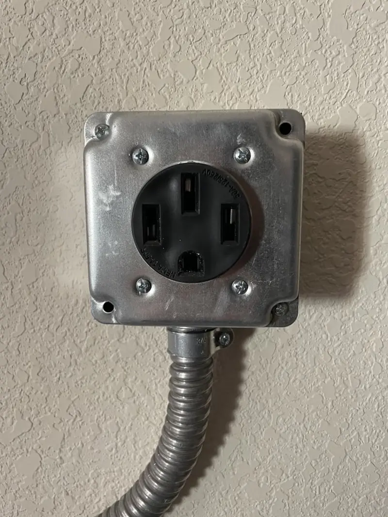 NEMA 14-50 outlet installed for Electrical Panel Upgrade in Banning